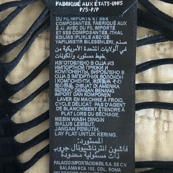 BEBE String Top Black With Attached Tank Top Underneath NWOT Size Small - Picture 5 of 9